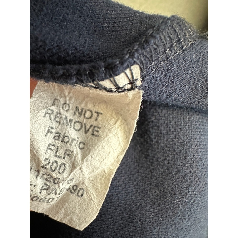 Tyndale FR Mens L Henley 10 CAL / CAT 2 Flame Resistant Navy Blue Long Sleeve - Picture 6 of 7
